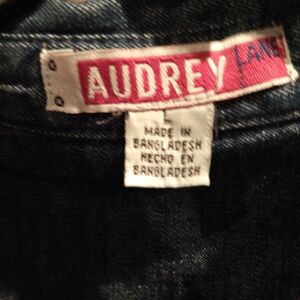 Audrey Lane Denim Dress w Pleated Back Size Large